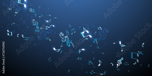 Music note icons vector wallpaper. Symphony photo