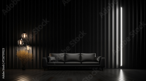 Dark modern minimalistic lounge background image © The img