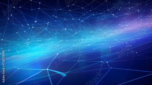 Future digital technology, abstract digital waves and particles on dark background