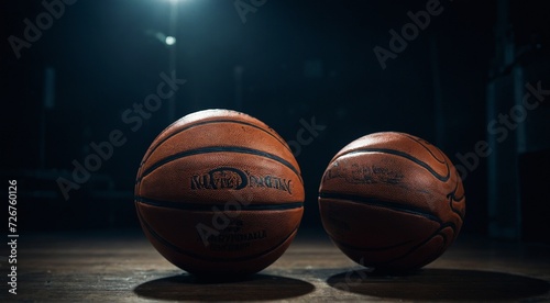 Basketball in the dark close-up  © ahmed