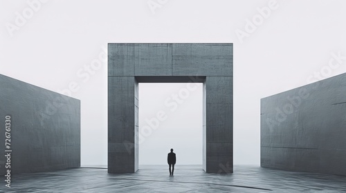 person in a doorway