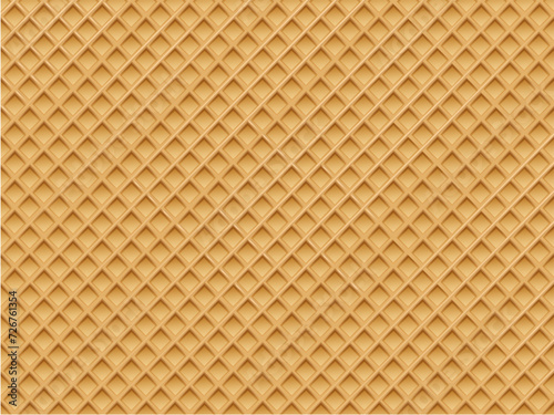 realistic waffle texture pattern. Vector background.