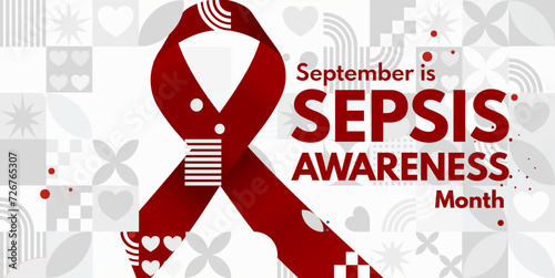 September is Sepsis Awareness Month- vector illustration, banner, post, card, poster