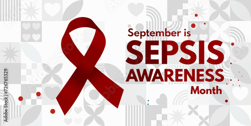 September is Sepsis Awareness Month- vector illustration, banner, post, card, poster