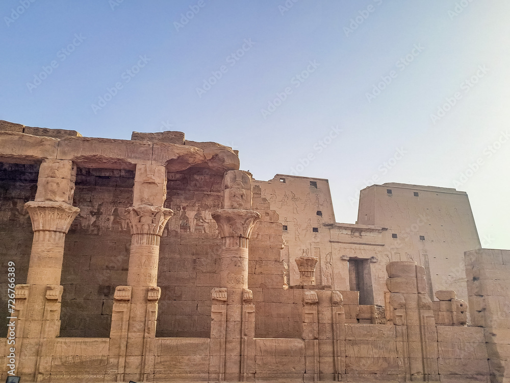 Edfu is the site of the Ptolemaic Temple of Horus and an ancient settlement.