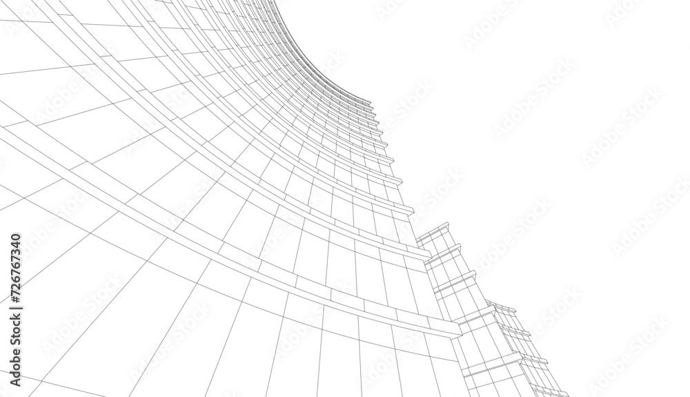 abstract architecture vector 3d illustration abstract architecture vector 3d illustration