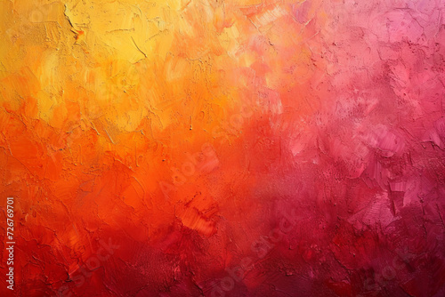 Wallpaper Mural Abstract Colorful Yellow and Red Oil Painting Textured Background. Canvas Texture, Brush Strokes. Torontodigital.ca