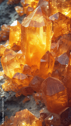 orange crystals background 