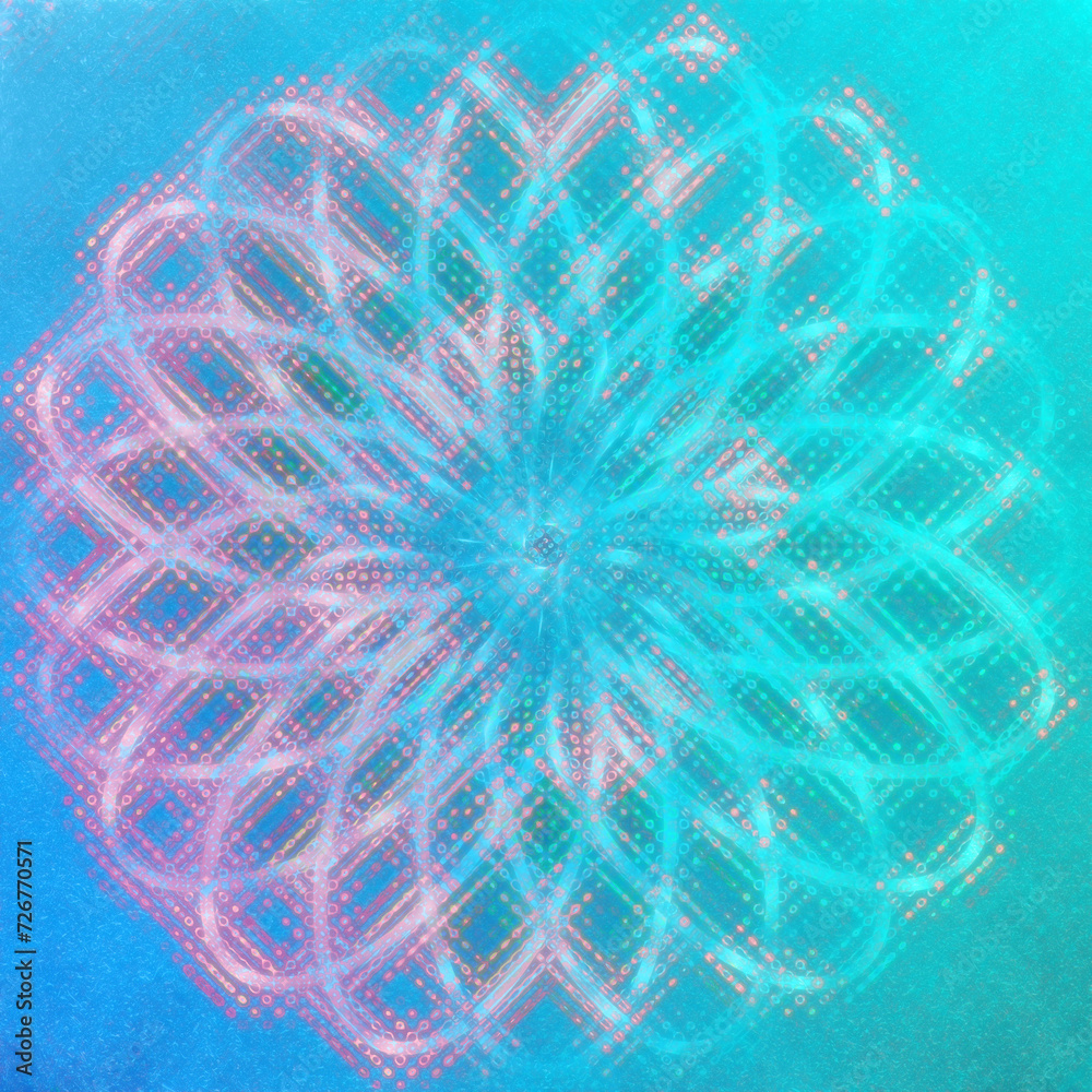 An abstract iridescent star burst background image. An abstract iridescent star burst background image.