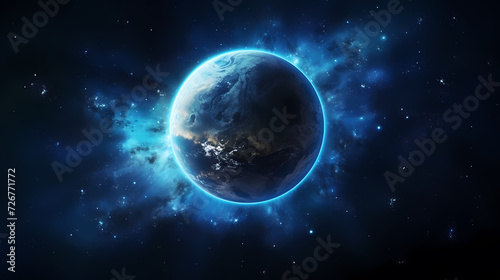 Space galaxy background, 3D illustration of nebulae in the universe