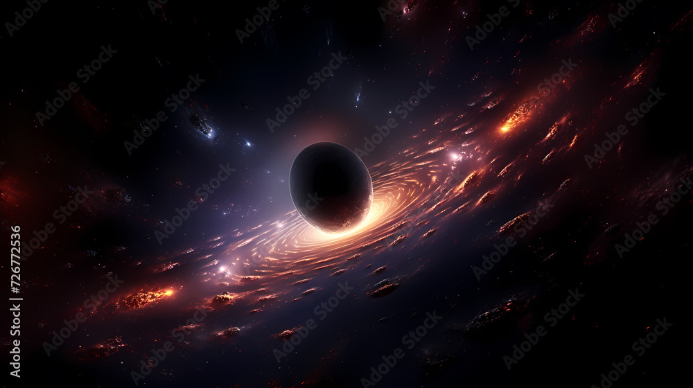 Obraz premium Space galaxy background, 3D illustration of nebulae in the universe