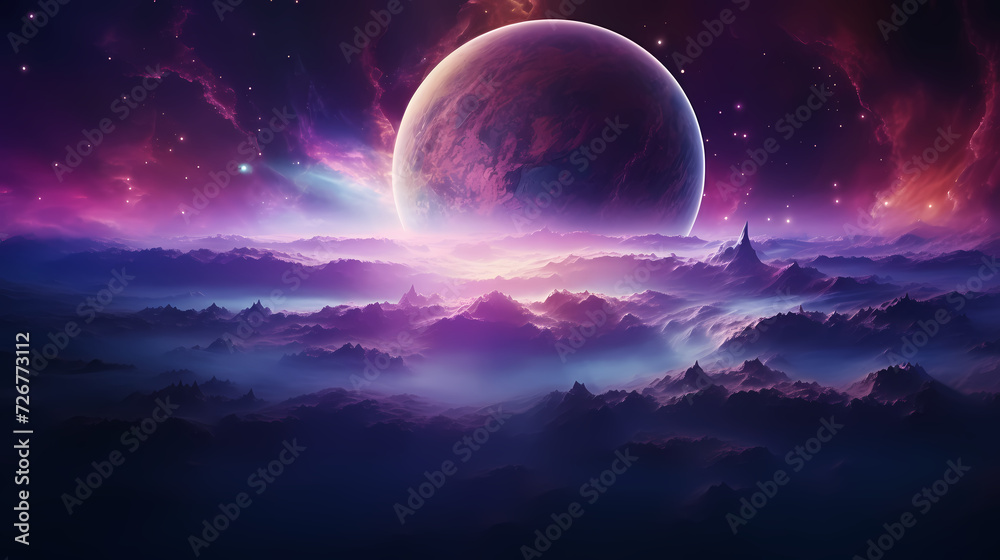 Space galaxy background, 3D illustration of nebulae in the universe Space galaxy background, 3D illustration of nebulae in the universe