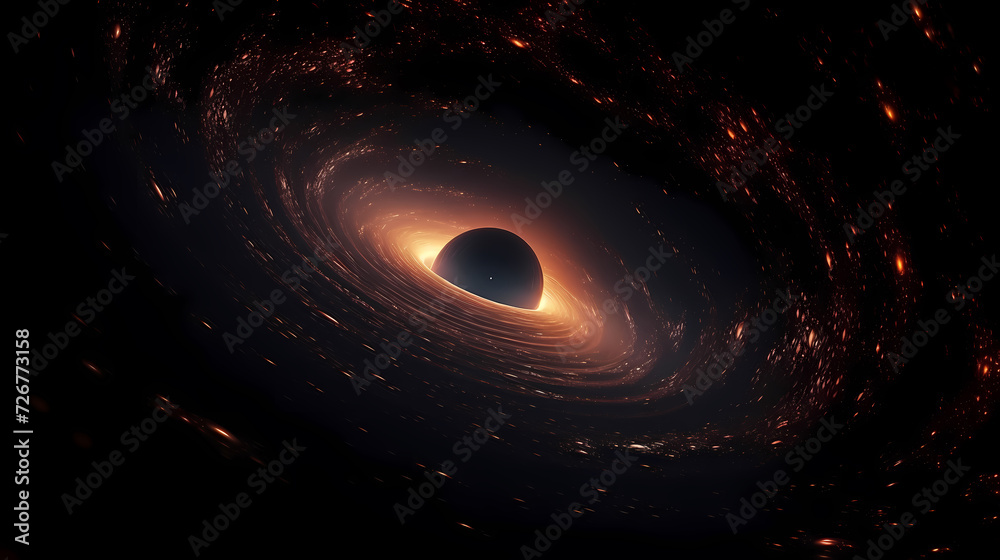 Space galaxy background, 3D illustration of nebulae in the universe