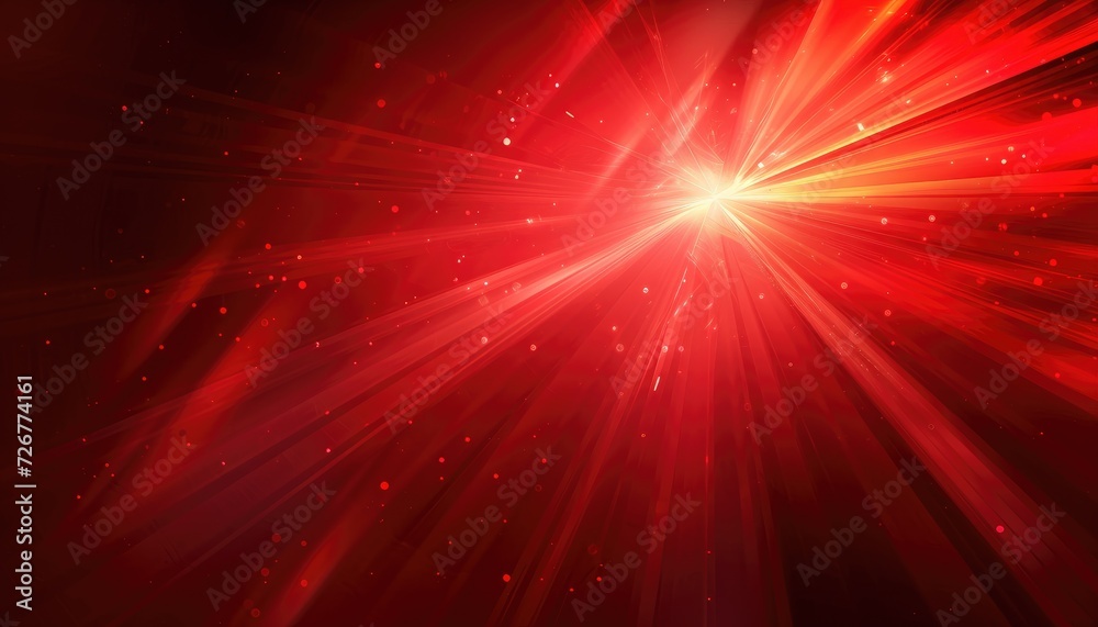 Naklejka premium Abstract minimalistic red rays and beams backdrop, spotlight background with lasers and beams