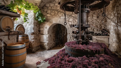 Old wine cellar , retro production © Budimir