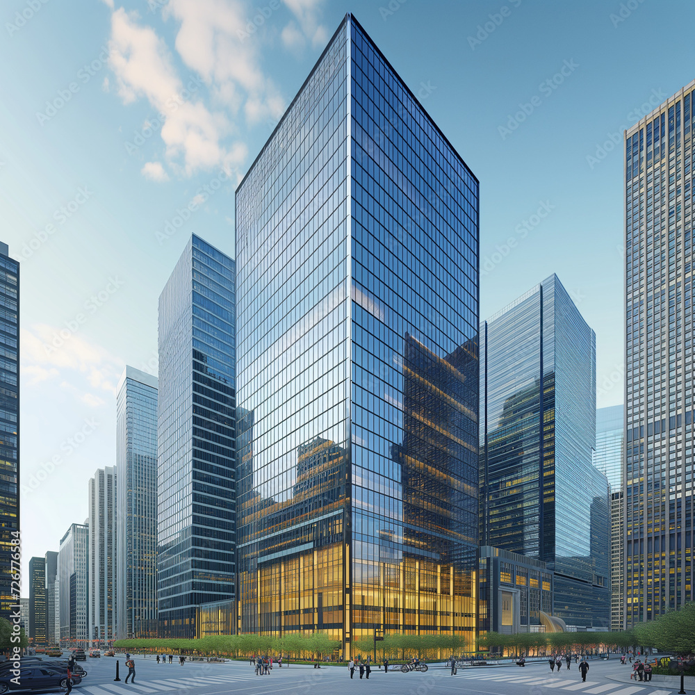 skyscrapers dominate the skyline. AI generated skyscrapers dominate the skyline. AI generated