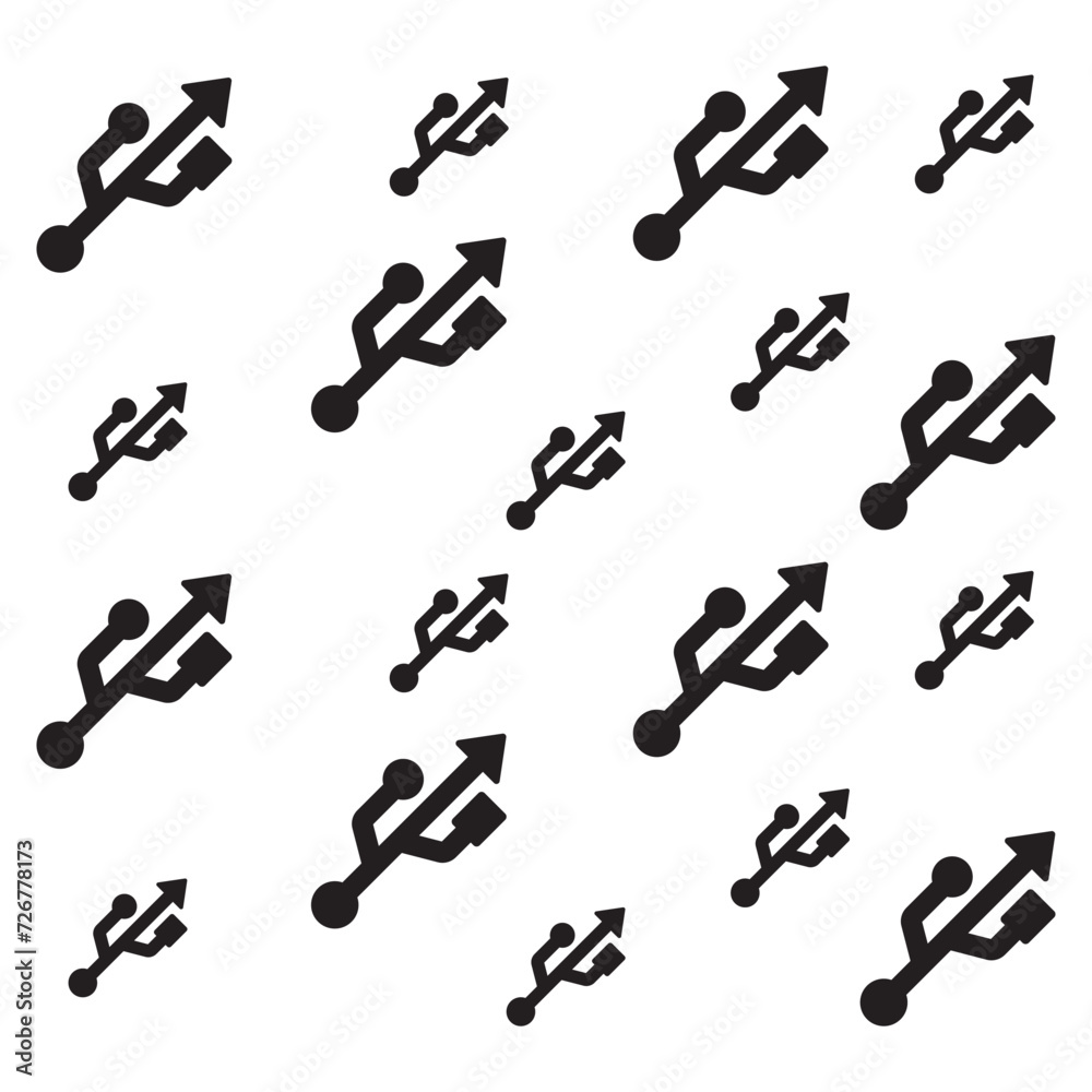 USB data transfer logo vector template USB data transfer logo vector template