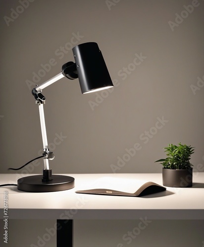 office desk lamp, isolated white background, ikea style
