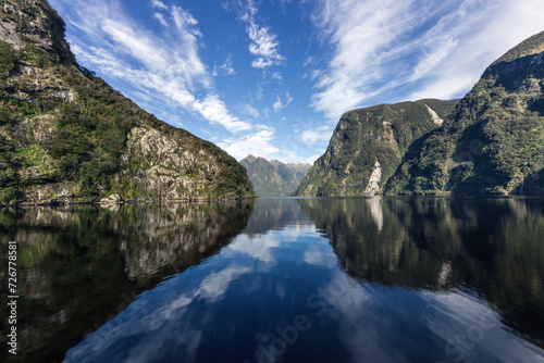 Fototapeta Naklejka Na Ścianę i Meble -  Journey to Doubtful Sound: New Zealand's Untouched Wilderness Revealed