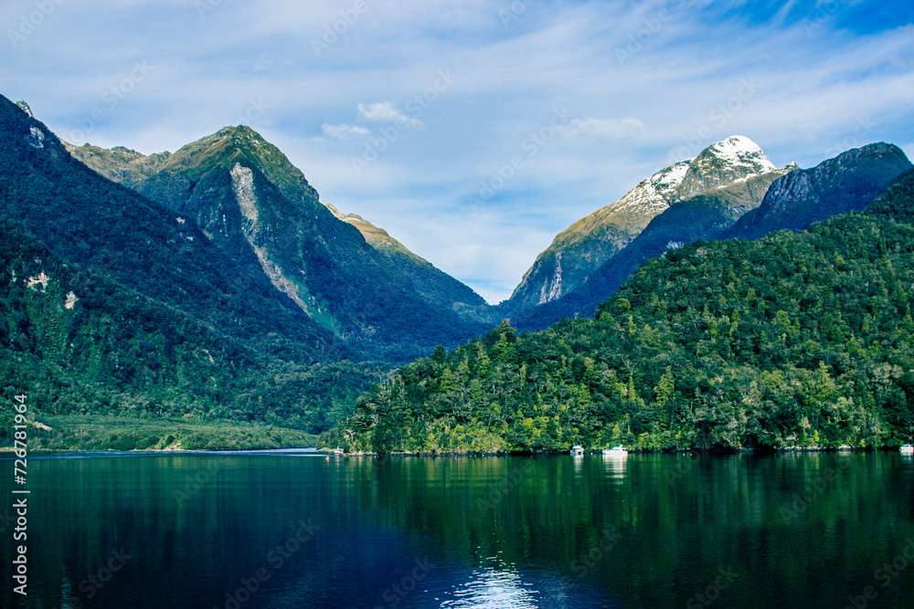 Serene Mountain Majesty: Pristine Nature Landscape with Crystal Waters
