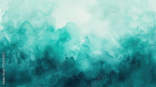 Bold Abstract Watercolor Paint Background in Teal, Blue, and Green for a Striking and Eye-Catching Design