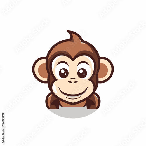 Monkey in cartoon  doodle style. Image for t shirt. Isolated 2d vector illustration in logo  icon  sketch style  Eps 10. AI Generative