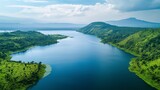 lake toyoni from drone view