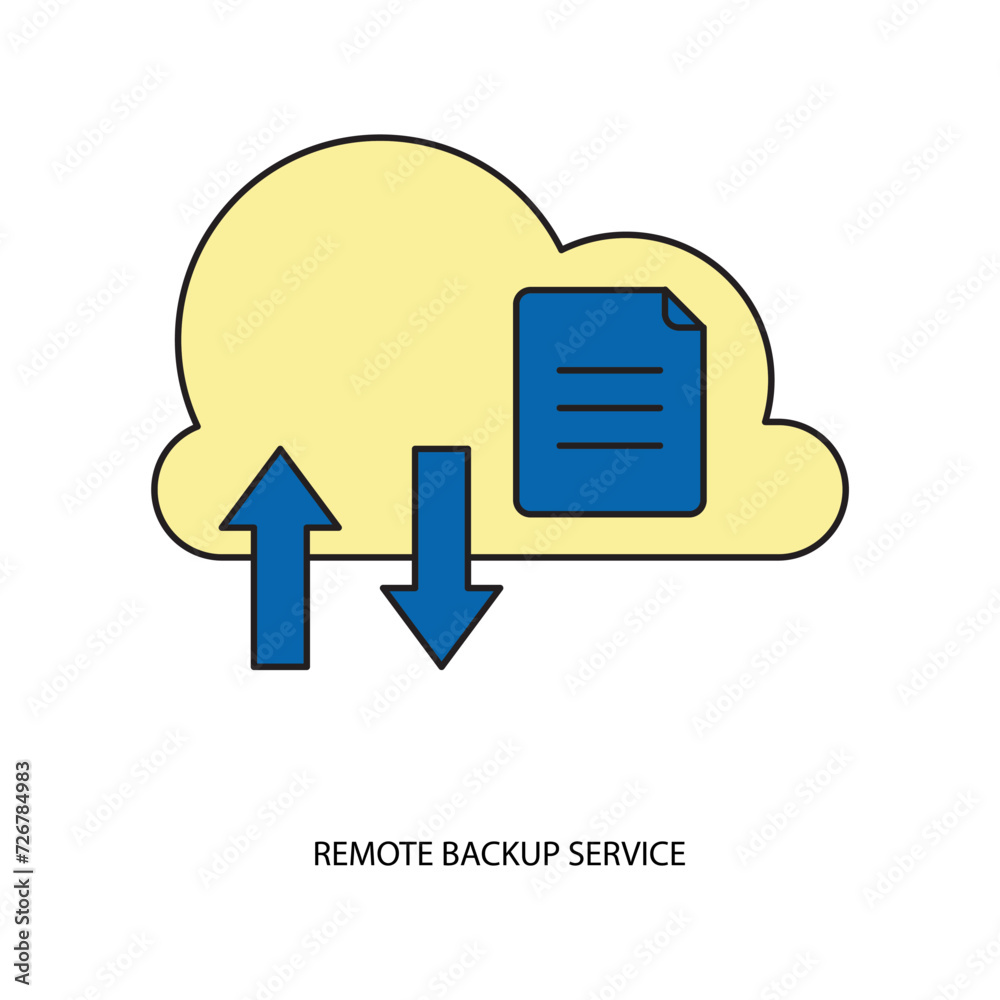 remote backup service icons symbol vector elements for infographic web remote backup service icons symbol vector elements for infographic web
