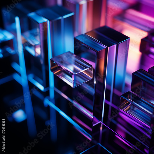 an image of an abstract colored plexi glass structure