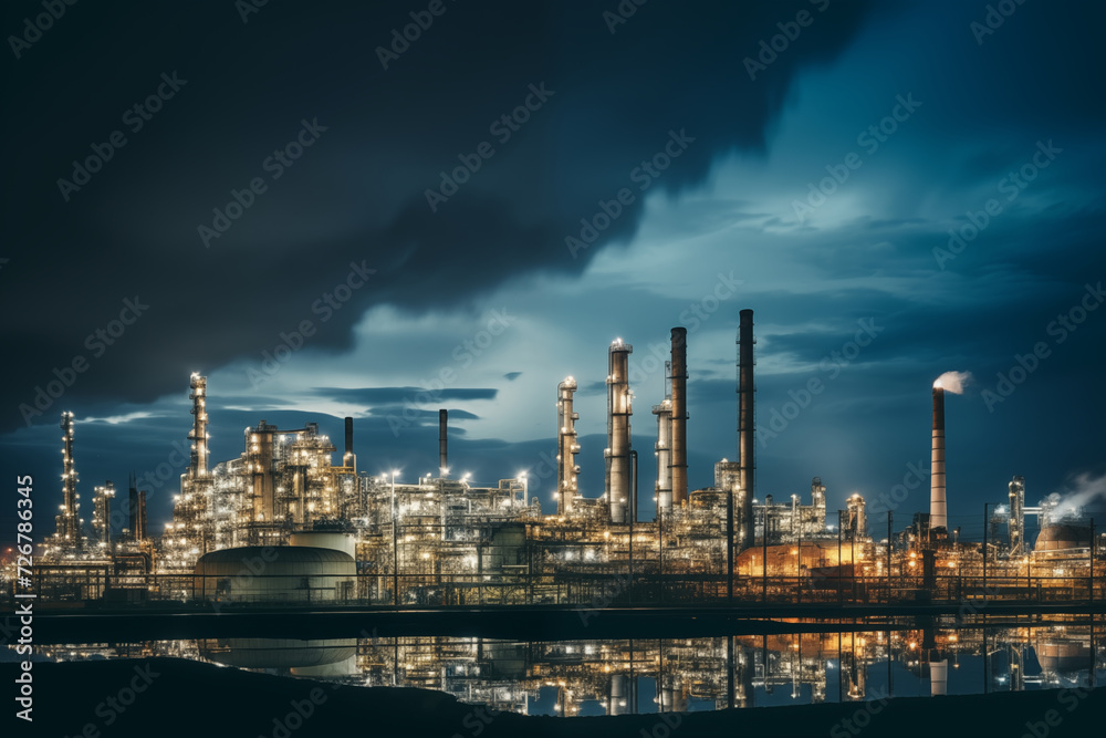 Oil and gas refinery plant