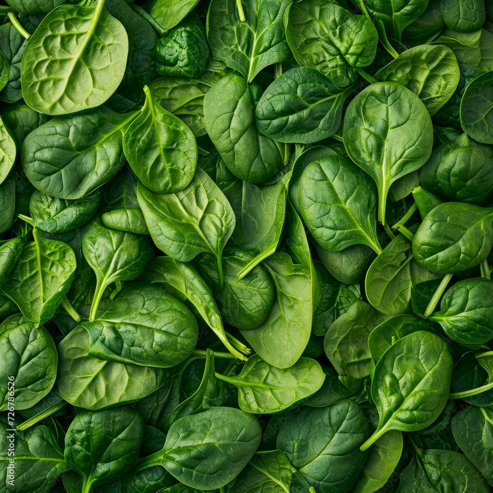 realistic and detailed Background of fresh spinach arranged together on whole image realistic and detailed Background of fresh spinach arranged together on whole image