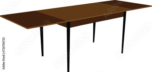 table and chair display detailed. Wooden table. Cafe and home decor furniture. Dining kitchen desk, restaurant and coffee tables and chair vector eps.
