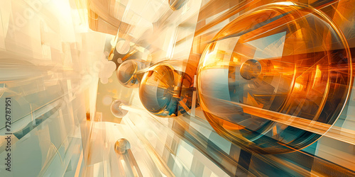 Fototapeta Naklejka Na Ścianę i Meble -  Scifi design external panels abstract. light color.