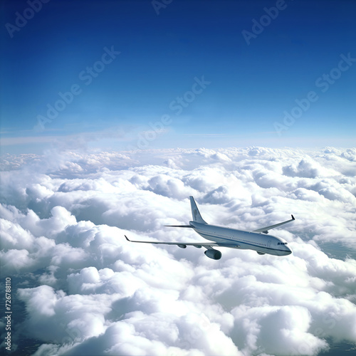 vacation airplane travel in sky photo