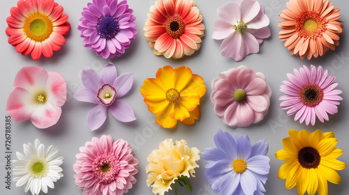 Floral Majesty in Close-Up  Photorealistic Journey from Vibrant Blooms to Elegant Pastel Arrangements