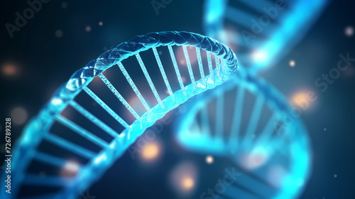 Human DNA structure, 3D illustration of helical DNA molecule