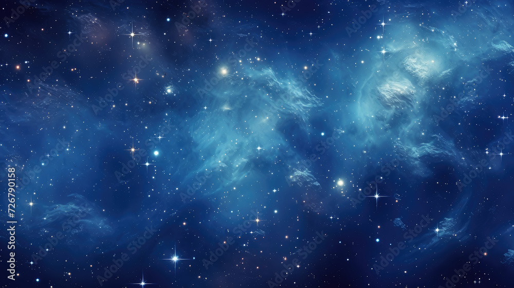 Creative design background in dark blue, yellow and pink. Galaxy or cosmic background of the night sky