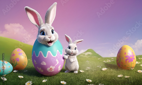 easter egg with a bunny
