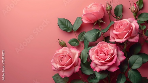 Beautiful roses arrangement. AI generate illustration