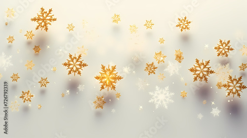 Wonderful scene formed by snowflakes, winter background