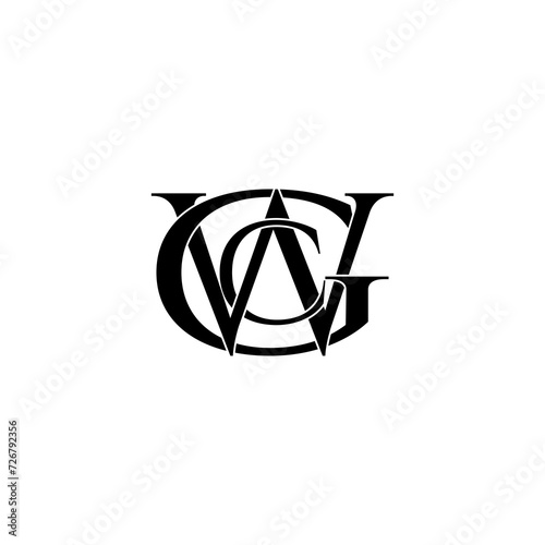 Fototapeta Naklejka Na Ścianę i Meble -  gwc initial letter monogram logo design