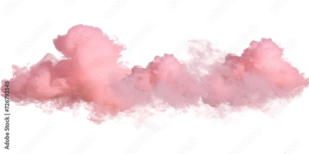 pink clouds isolated on white background