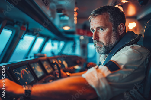Captain in control of the cruise, Navigation officer on watch during cargo operations, oil tanker vessel.
