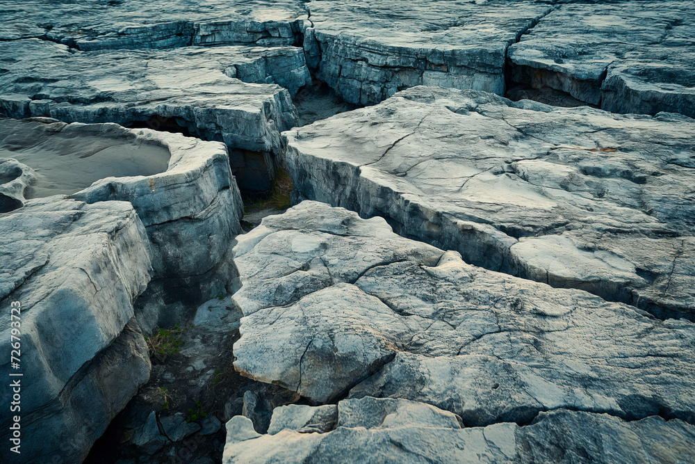 Fault like fracture in the ground or terrain Fault like fracture in the ground or terrain