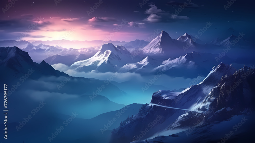 Mountain peak illustration, mountain aerial photography PPT background illustration Mountain peak illustration, mountain aerial photography PPT background illustration