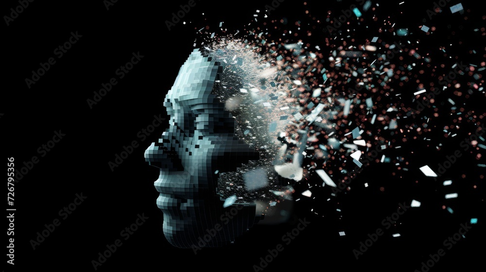 Disintegrating 3D Human Head Profile