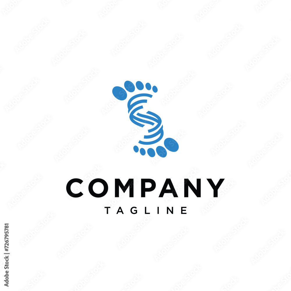 Obraz premium Letter S foot logo icon vector template.eps