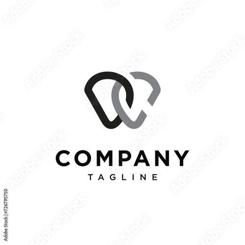 Letter D C dental logo icon vector template.eps