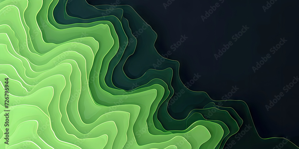 abstract green background with waves, green paper art, A green abstract background with wavy lines. for nature-themed designs, environmental concepts, or vibrant and modern digital art.green paper cut abstract green background with waves, green paper art, A green abstract background with wavy lines. for nature-themed designs, environmental concepts, or vibrant and modern digital art.green paper cut