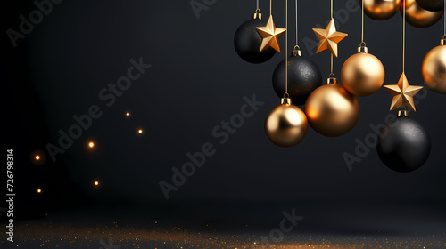 Luxurious shiny Christmas ball decoration, Christmas and New Year ornaments background